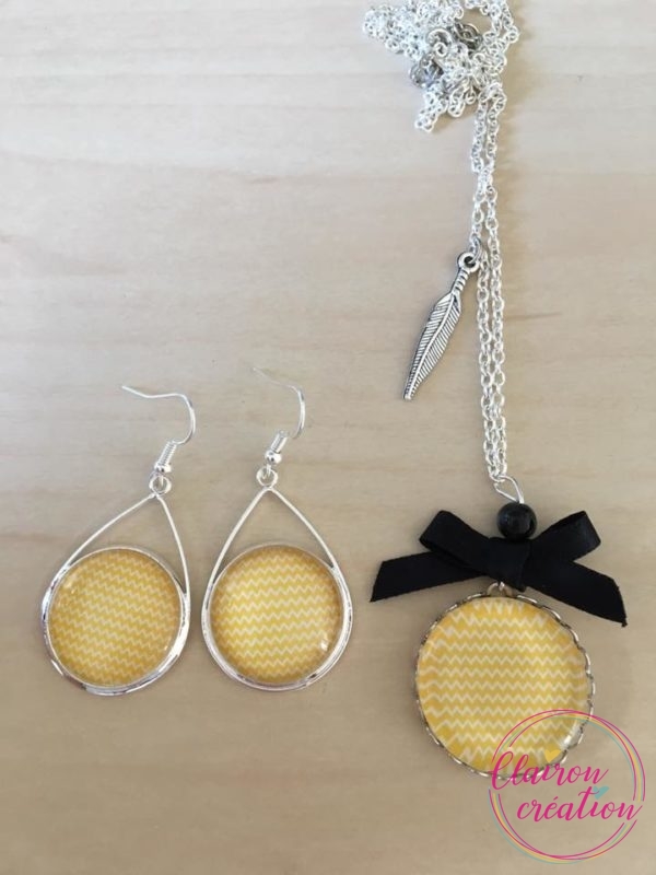 Sautoir Zig Zag Jaune