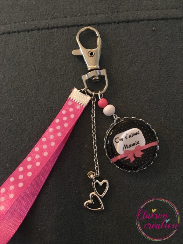 Porte Clé On t'aime Mamie