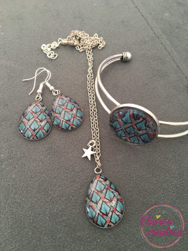 Parure Joli motif géométrique