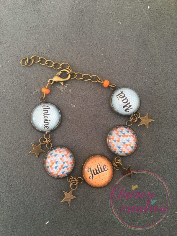 Bracelet multi-médaillons prénoms personnalisables
