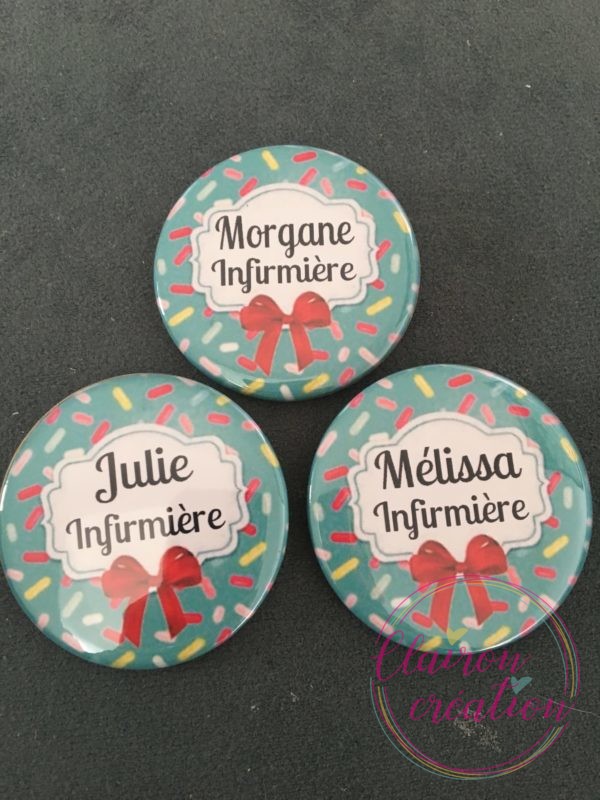 Badge Prénom infirmière au choix