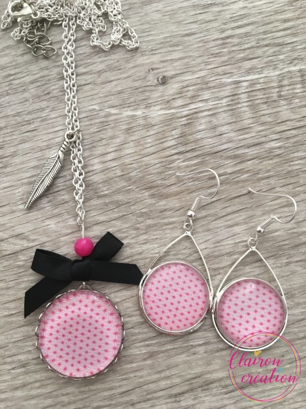 Parure motif étoilé Rose
