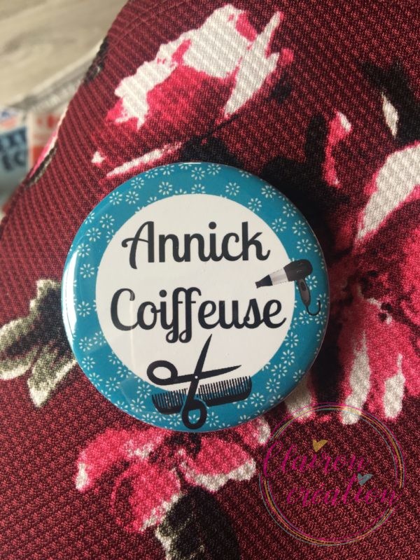 Badge prénom coiffeuse