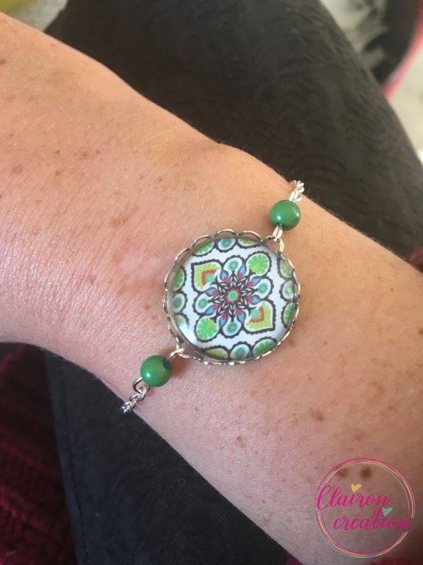 Bracelet mandala vert