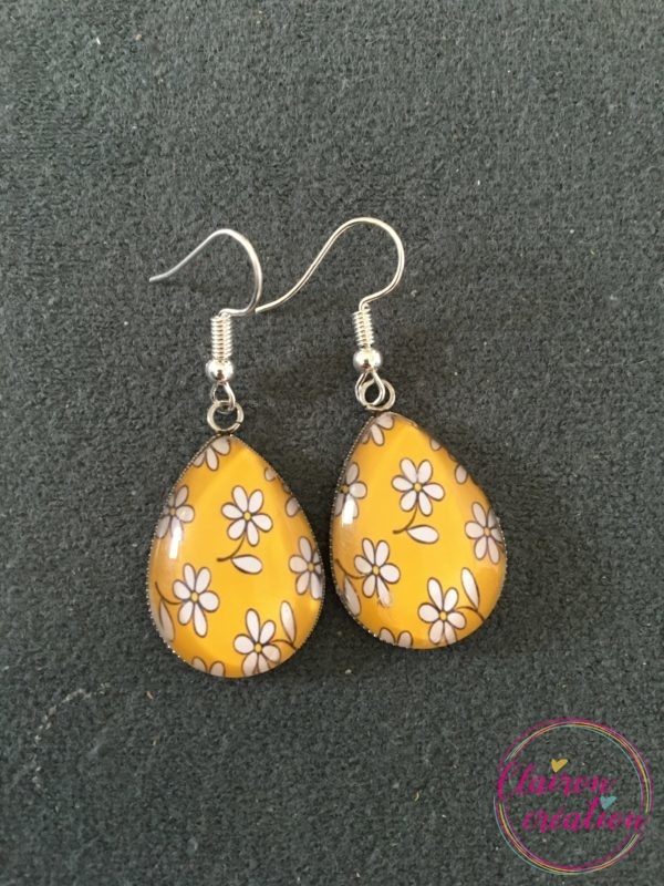 Boucles goutte paquerettes