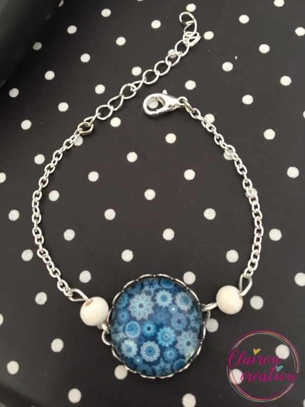 Bracelet motif liberty bleu