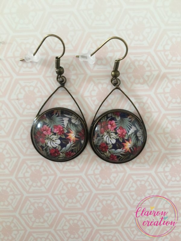 Boucles triangle Jungle Tropical