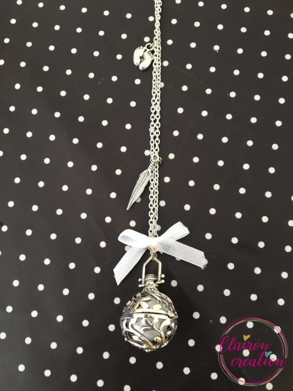 Bola de grossesse ruban en satin blanc