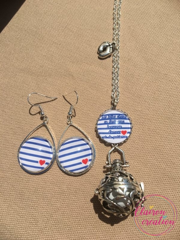 Bola + boucles "Les jolies choses se font avec beaucoup d'amour et de patience"