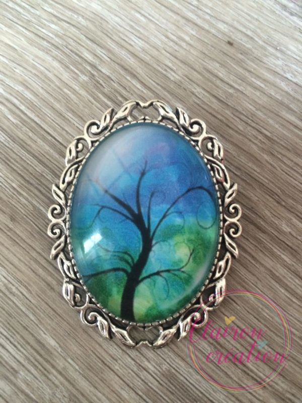 Broche vintage arbre magique