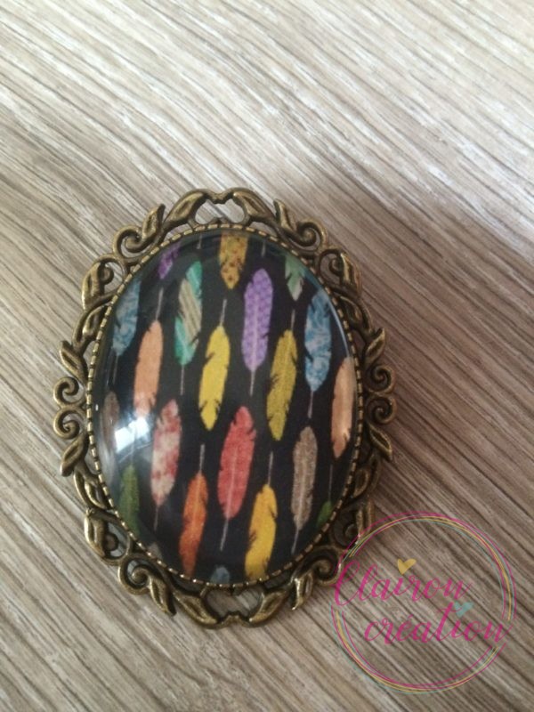 Broche vintage Plumes