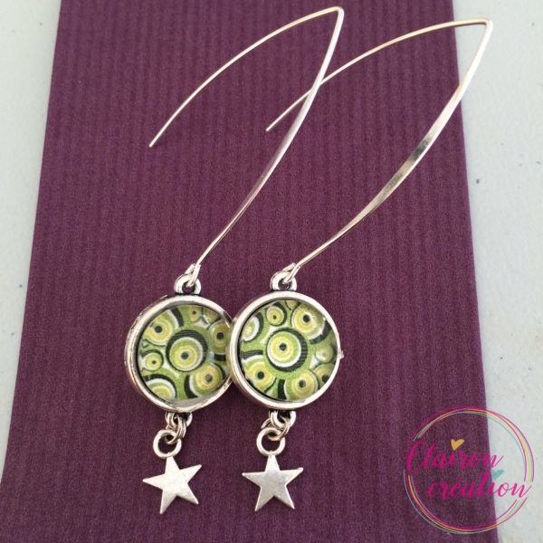 Boucles hameçon spirales vertes