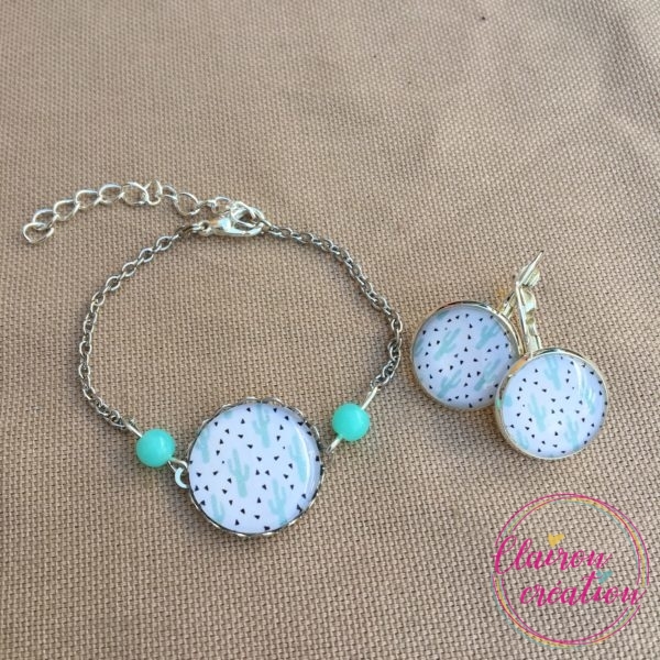 Bracelet et boucles Cactus
