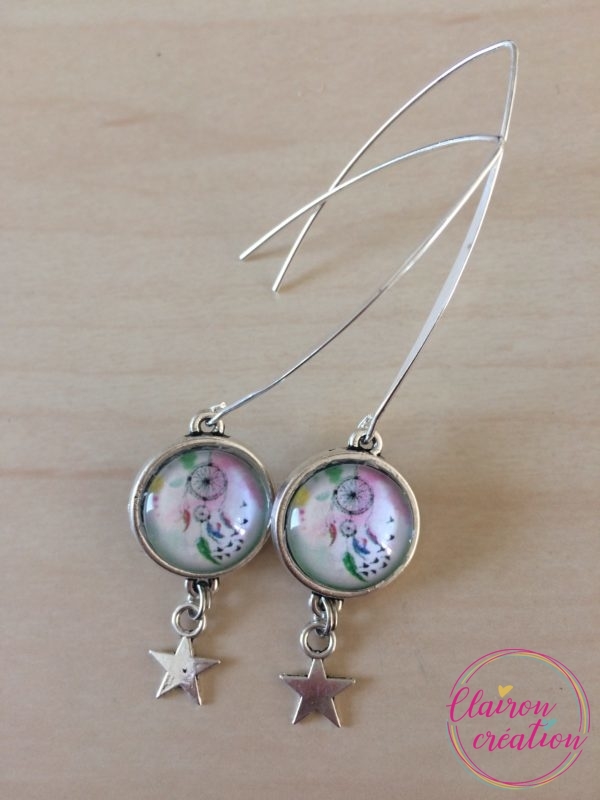 Boucles hameçon  Attrape Rêve Pastel