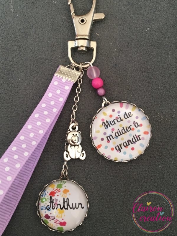 Porte Clé Merci de M'aider à grandir