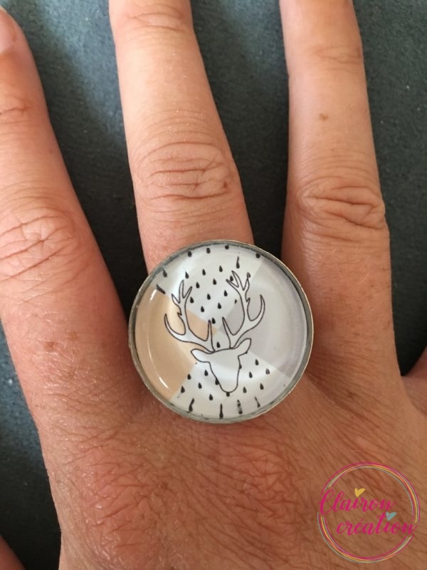 Bague Tête de Cerf en Origami