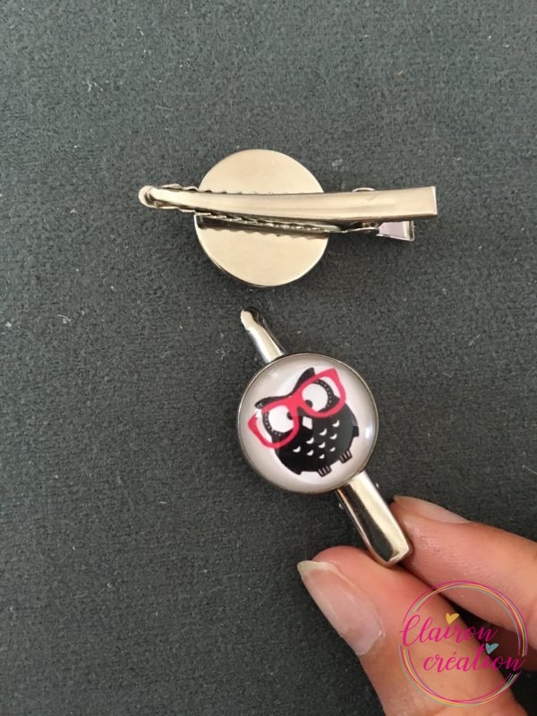 Barrette Petite chouette à lunettes