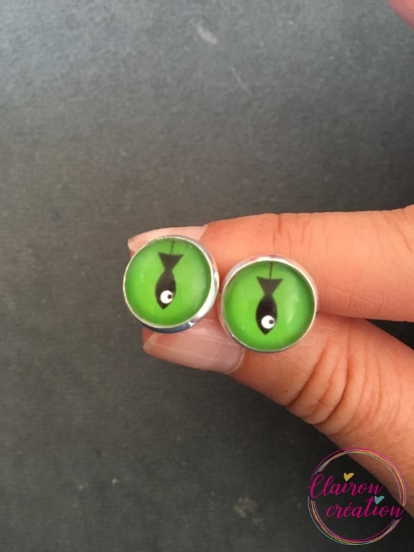 Puces d'oreilles Poisson VERT