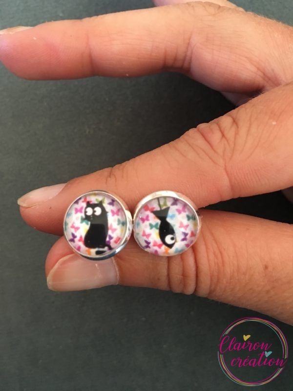 Puces d'oreilles Chat / Poisson multicolore