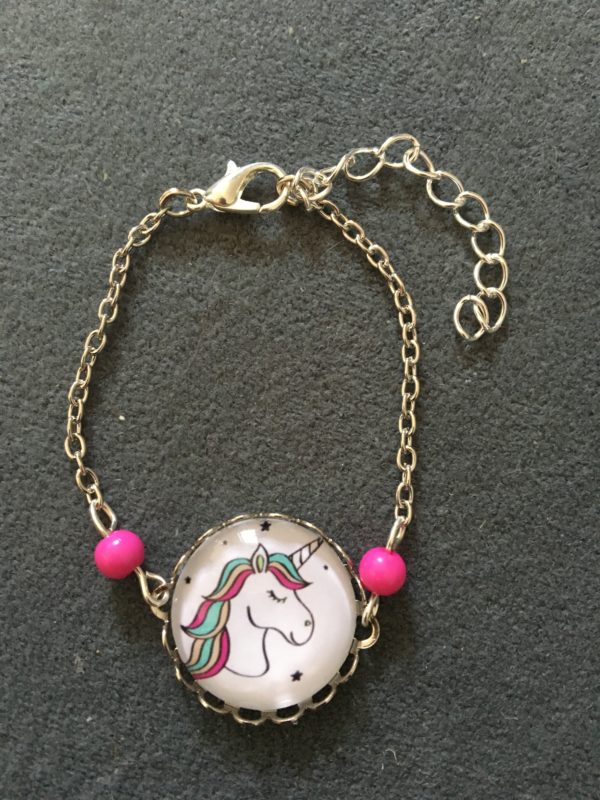 Bracelet Jolie licorne Rose