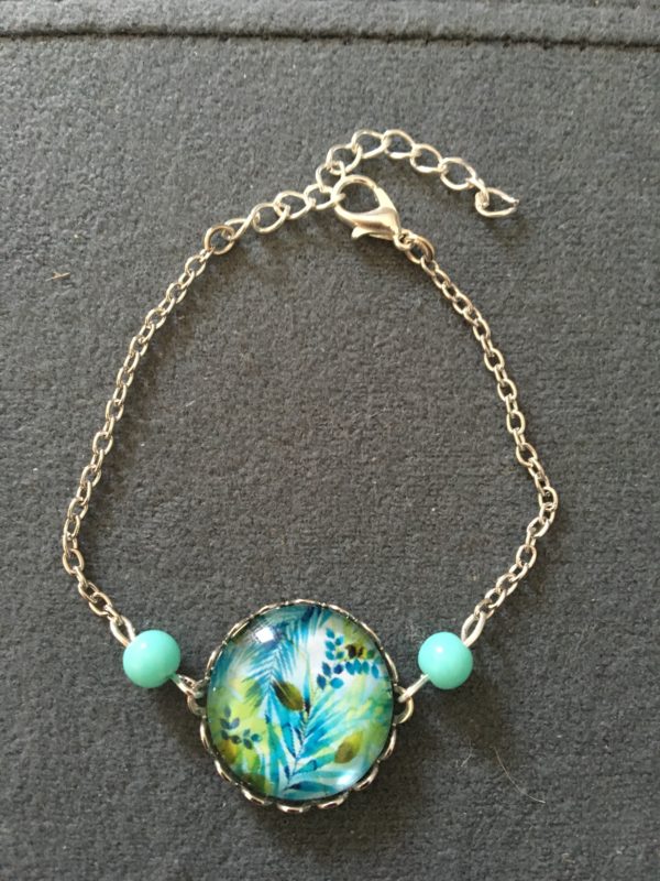 Bracelet motif Tropical Vert/Bleu