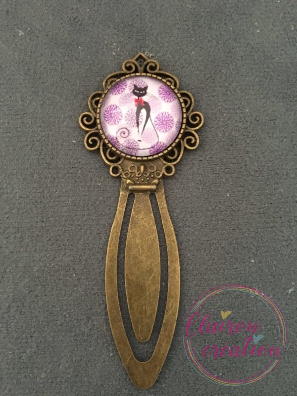 Marque Page Chat violet