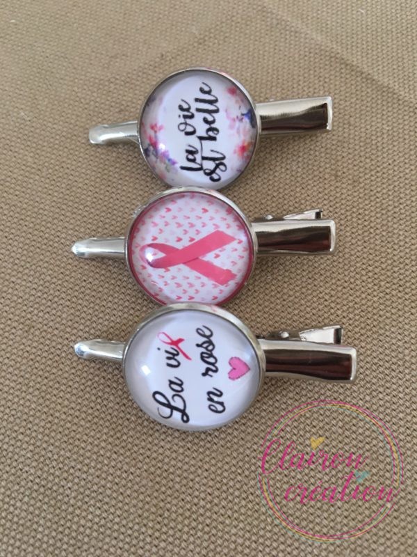 🎀 Octobre Rose 🎀  Barrette au choix
