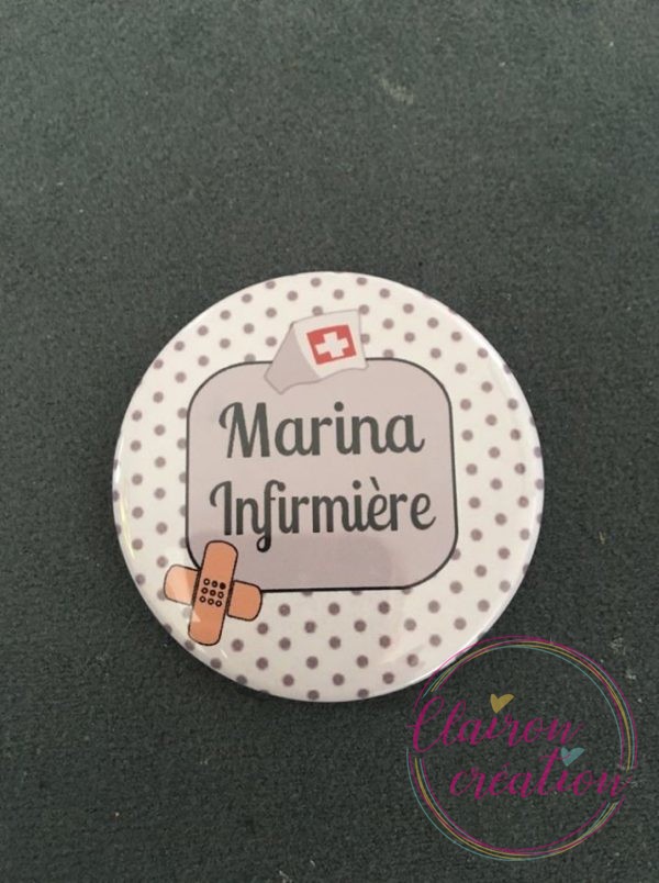 Badge Prénom Infirmière pansement
