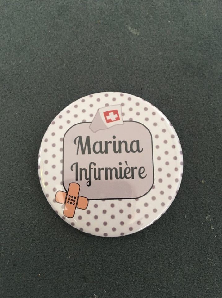 Badge prénom infirmière