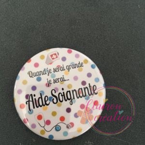 Badge liberty prénom personnalisé infirmière, aide-soignante