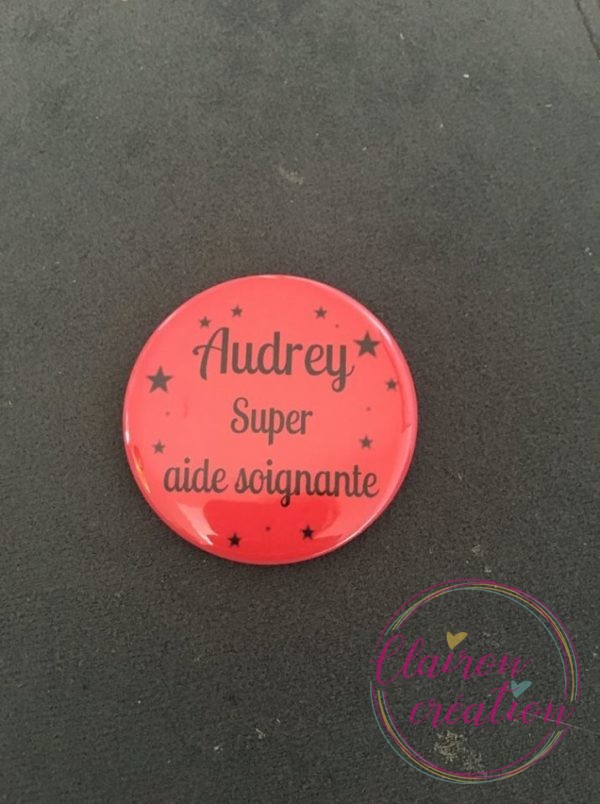 Badge Prénom super aide soignante