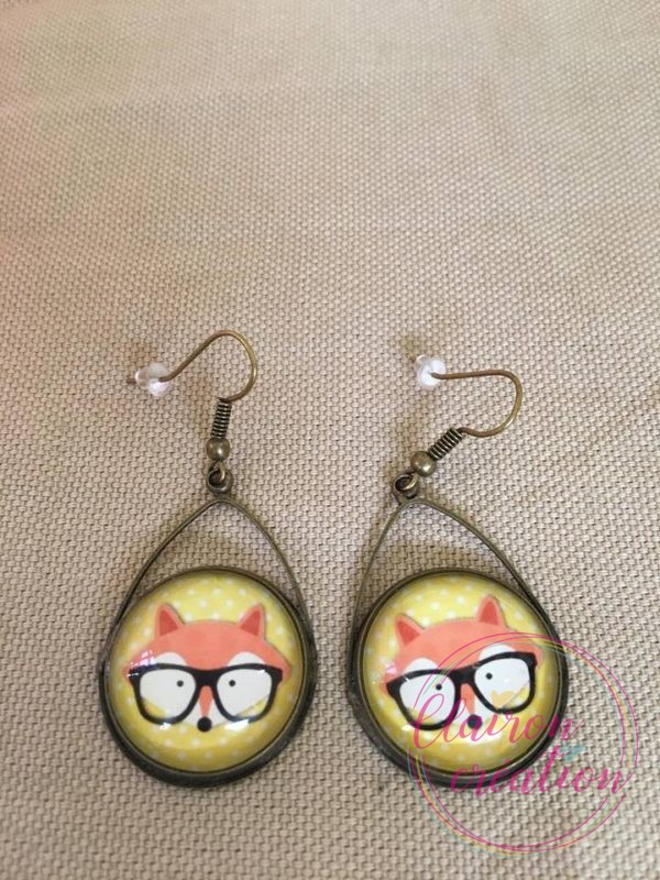 Boucles triangle renard à lunettes