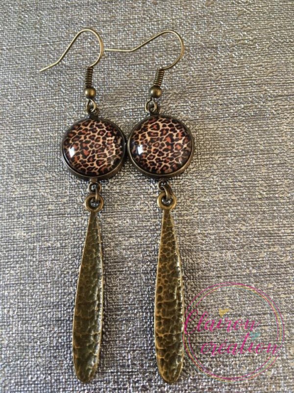 Boucles pendantes Léopard