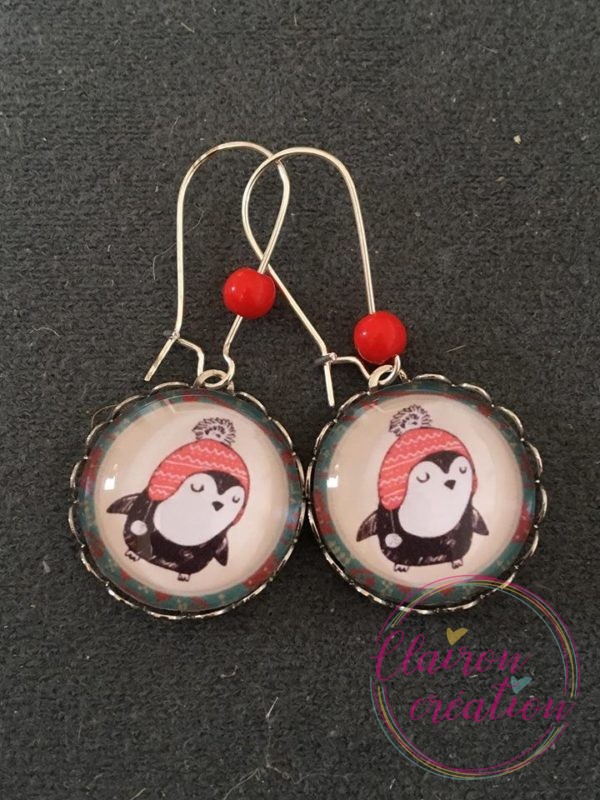 Boucles Pendantes Noël Pingouins