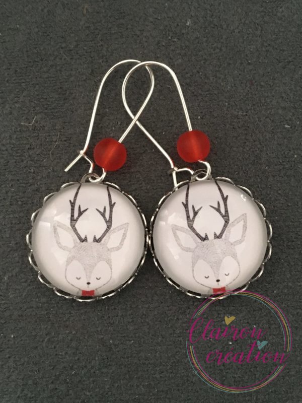Boucles Pendantes Tête de Cerf