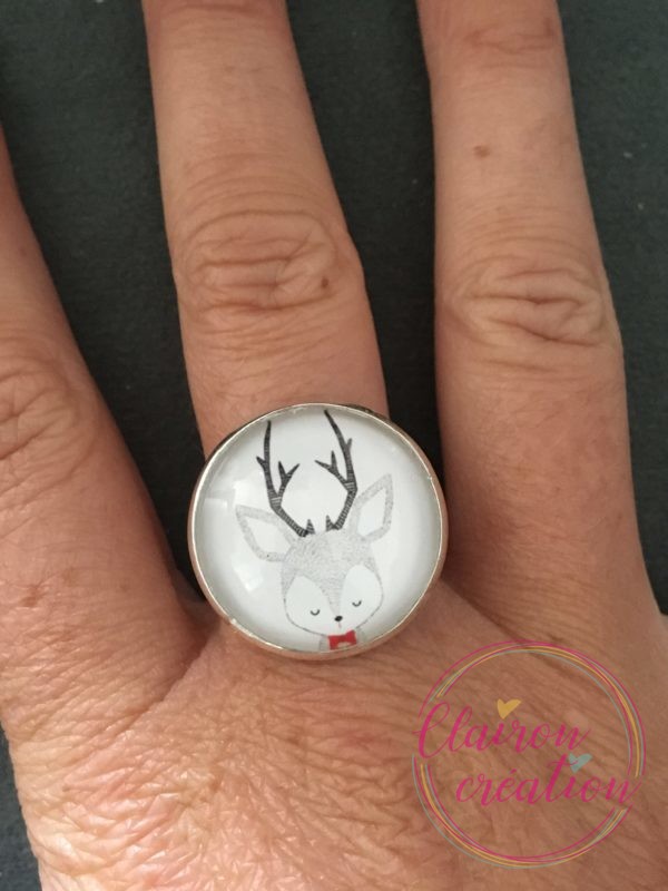 Bague tête de cerf