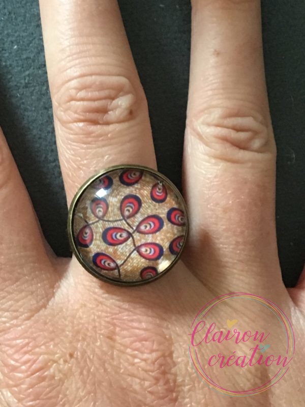 Bague wax rouge marron