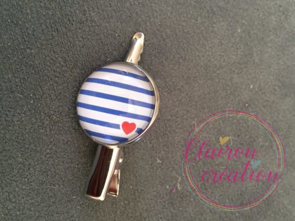 Barrette Marinière avec coeur