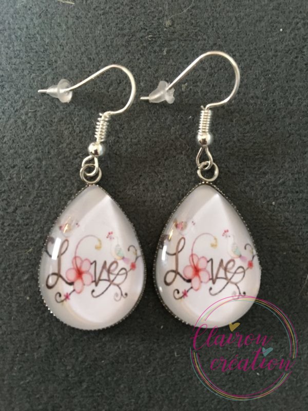 Boucles goutte love romantique