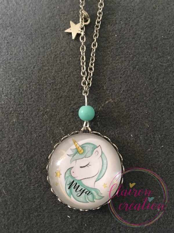 Sautoir licorne Prénom Personnalisé