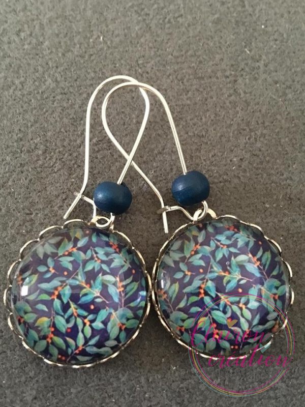 Boucles Pendantes feuilles olivier