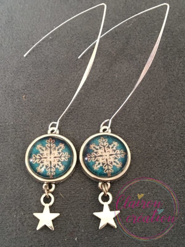 Boucles hameçon flocons de Noël