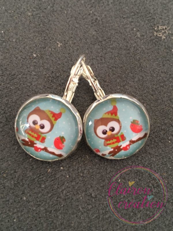 Boucles Noël Hibou Cadeaux