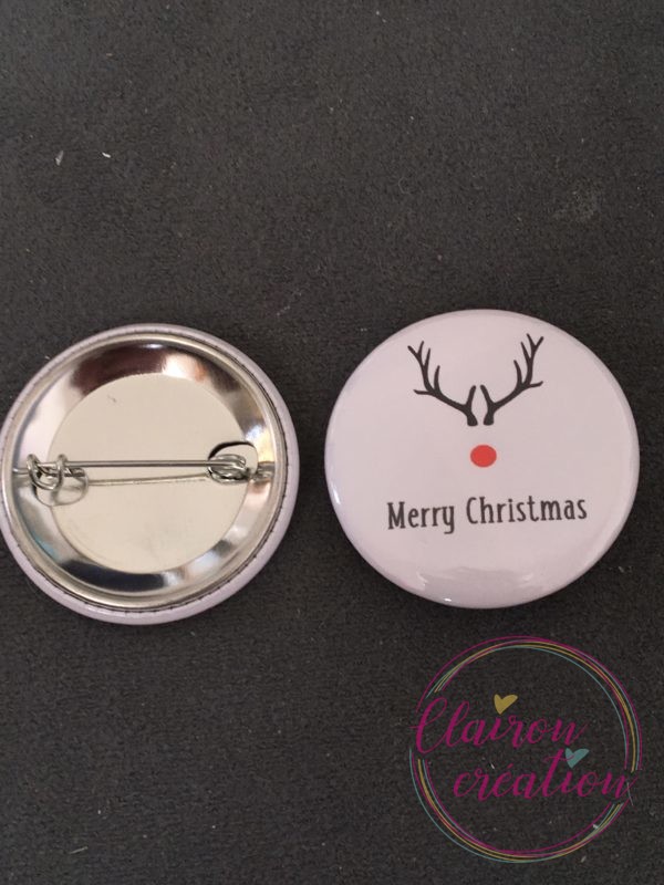 Badge Merry christmas Noël