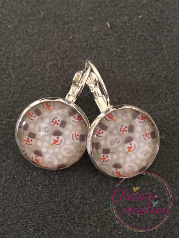 Boucles Noël ho ho bonhomme de neige