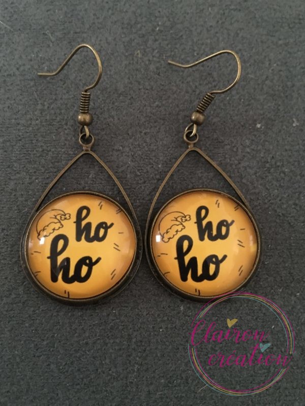 Boucles triangle Père Noël ho ho