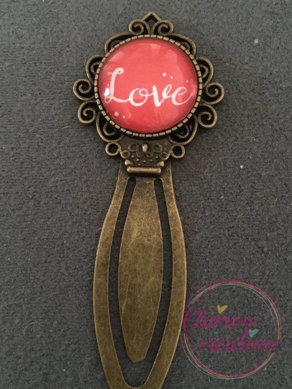 Marque Page Noël Love rouge blanc