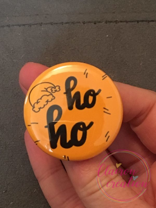 Badge de Noël ho ho