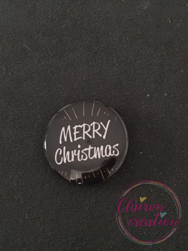 Badge Noël Merry Christmas