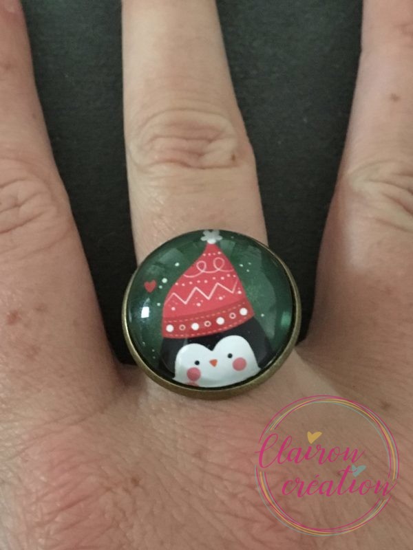 Bague Pingouin de Noël